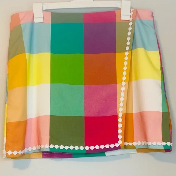 Crown & Ivy Multicolor Plaid preppy Skort - Size 14 - Picture 3 of 5